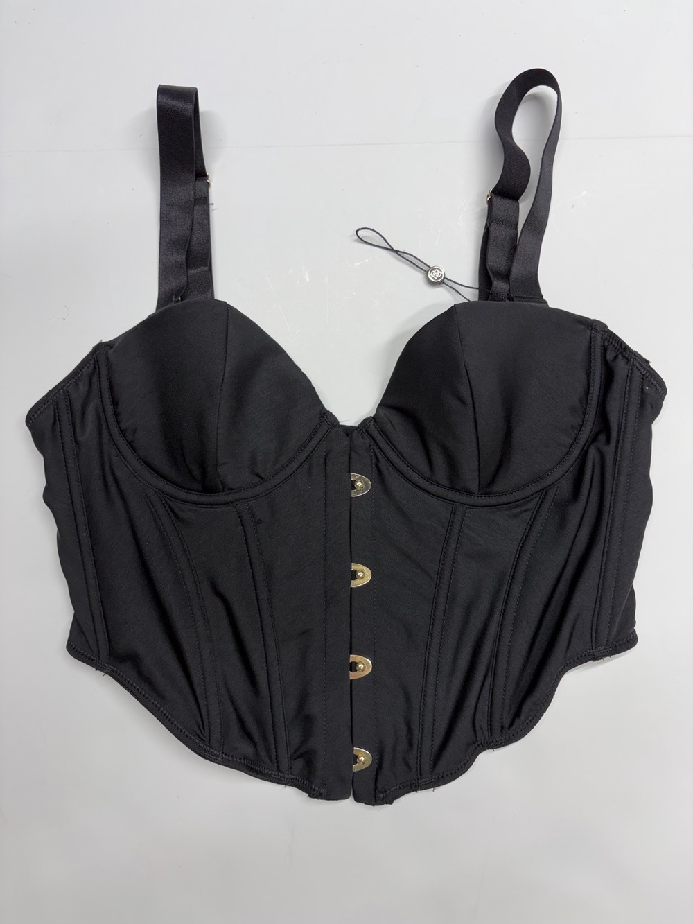 NEW Bluebella 34B Jean Luxury Satin Corset Top black sexy lingerie bra